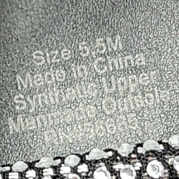 Open Edit Silver Rhinestone Boots, Women's 5.5 - Picture 6 of 9